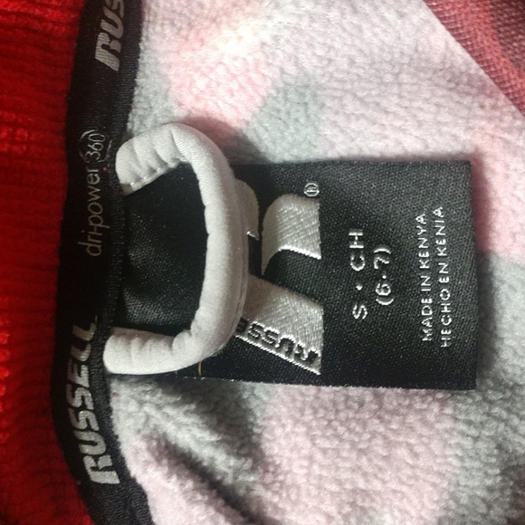 Russell Dri-Power Hoodie Red Camo Size Small (6-7) - Picture 3 of 6